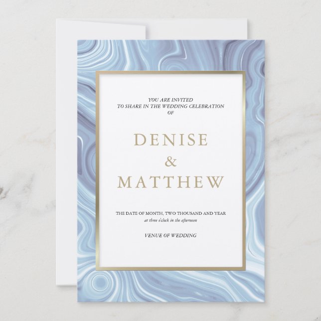 Colección Agate Omphalodes Invitación Azul (Anverso)