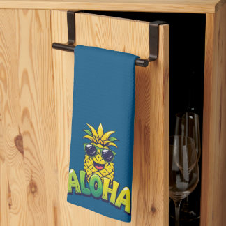 Colección Aloha Cocina de piña Toalla oscura Verde