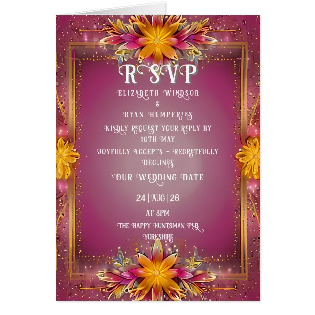 Colección Boda Floral Pink Elegance (Frente)