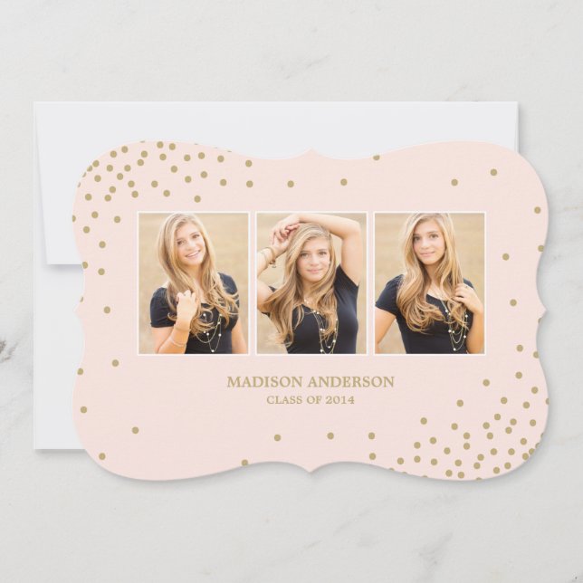 Colección Confetti| Invitación a la fiesta de grad (Anverso)