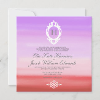 Colección de acuarela de Sunset | Invitación a la
