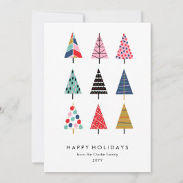 Colección de árboles de navidad de color