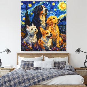 Colección de Arte de Fantasía de Perros Noche Estr