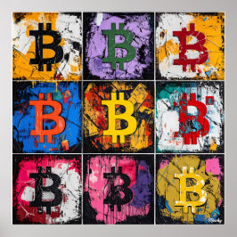 Colección de Arte de Grafiti de Bitcoin con Colore