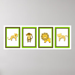 Colección de arte de la pared de animales de la ju