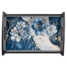 Colección de Bandejas para Servir con Arte Floral 
