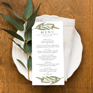 Colección de Bodas de bifurcación de olivo - Menú