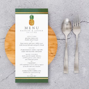 Colección de Bodas de piña tropical - Menú