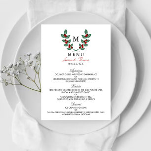 Colección de Bodas del monograma Berry Bush - Menú