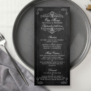 Colección de Bodas Ornate Chalkboard - Menús