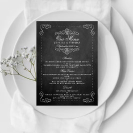 Colección de Bodas Ornate Chalkboard - Menús