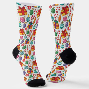 Colección de calcetines de tripulación con patrón