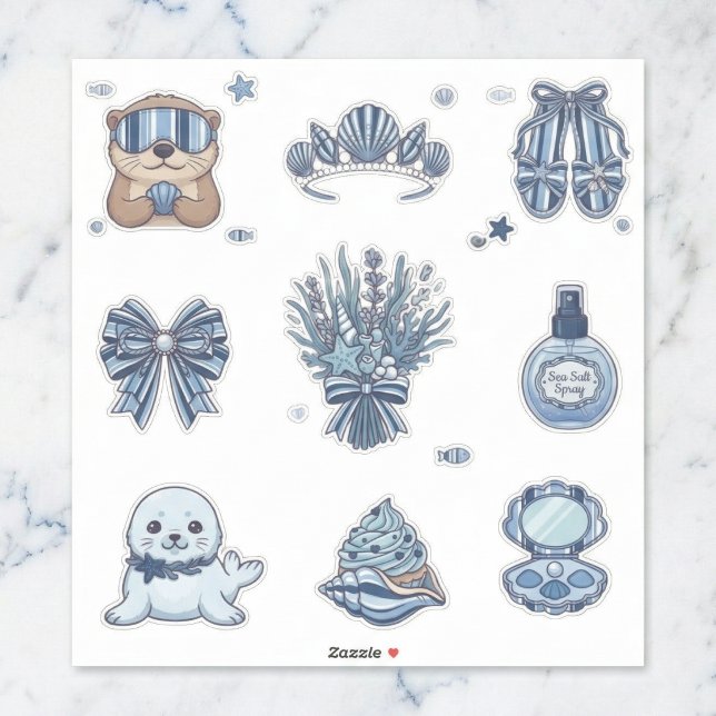 Colección de Calcomanías de la Celebración de Fran (Coastal charm in every single sticker.)
