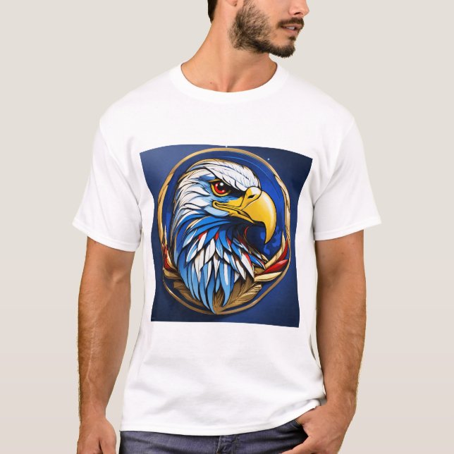 "Colección de camisetas con águila de cristal: neg (Anverso)