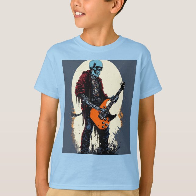 Colección de camisetas con cráneo rock y rollo (Anverso)