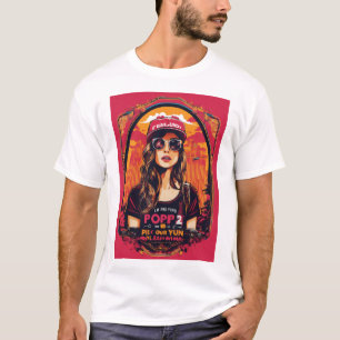Colección de camisetas con expresiones de arte pop