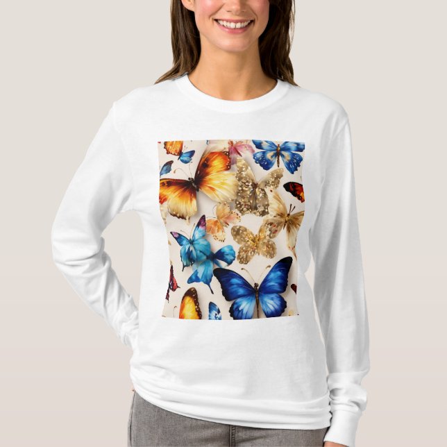 Colección de camisetas de mariposa metálica encant (Anverso)