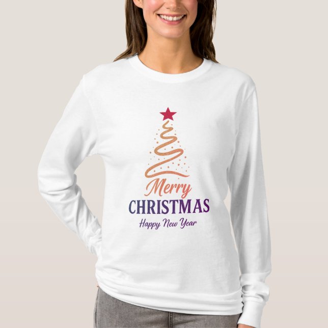 Colección de camisetas para parejas en Navidad y F (Anverso)