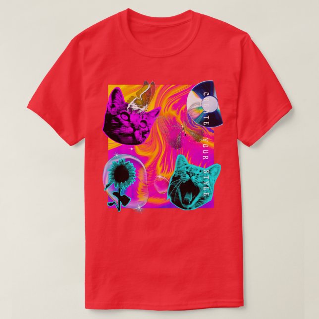Colección de camisetas trippy Cat Ugly Shirt (Diseño del anverso)
