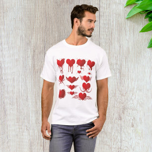 Colección de corazones de camiseta