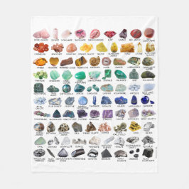 Colección de cristales de arco iris en una manta d