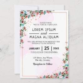 colección de diseño de tarjetas boda acuarela de b
