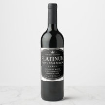 Colección de etiquetas de bebida premium de Platin