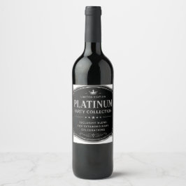 Colección de etiquetas de bebida premium de Platin