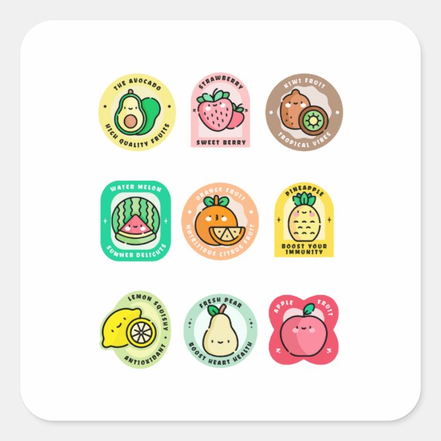 Colección de Etiquetas de Frutas (Anverso)