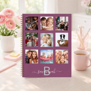 Colección de fotos moradas monograma diario modern