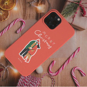 Colección de fundas de teléfono navideñas festivas