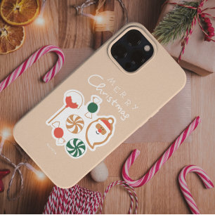 Colección de fundas de teléfono navideñas festivas