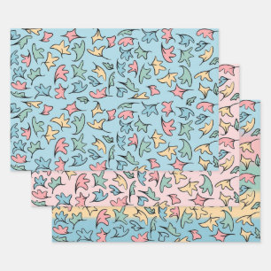 Colección de hojas Pastel 1