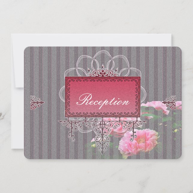 Colección de Invitación a Boda de Glamour Barroca (Anverso)