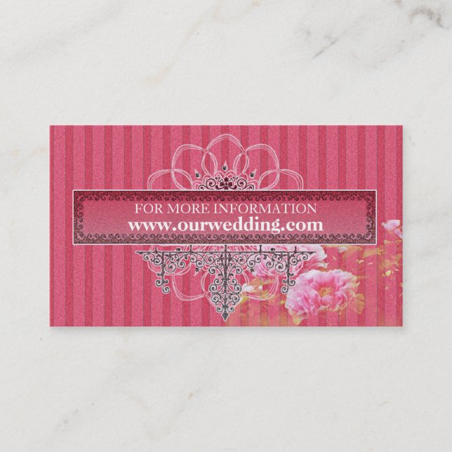 Colección de Invitación a Boda de Glamour Barroca (Anverso)