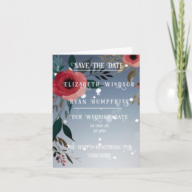 Colección de invitaciones a la boda Poppy of Love (Anverso)