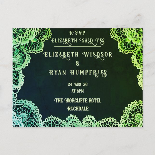 Colección de invitaciones de boda "Elegant Lace" (Anverso)