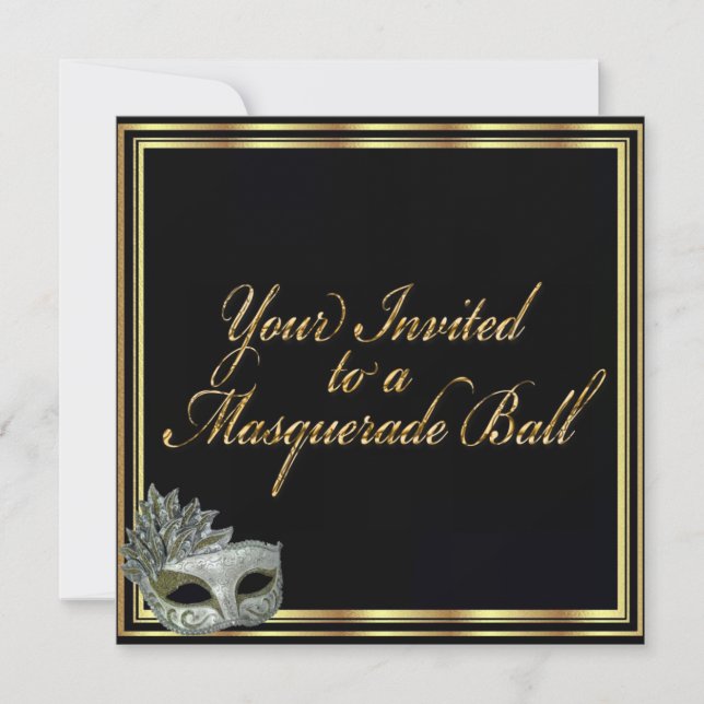 Colección de invitaciones para baile de máscaras d (Anverso)
