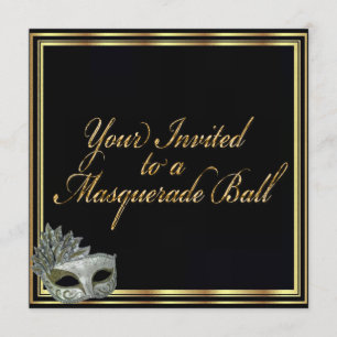 Colección de invitaciones para baile de máscaras d