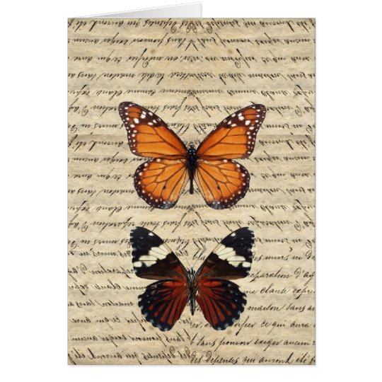 Colección de las mariposas del vintage tarjeta