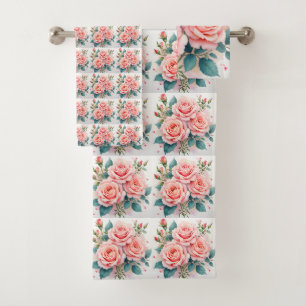 Colección de lujo de rosas rosadas hermosas y mode