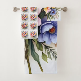Colección de lujo moderna de hermosas flores silve