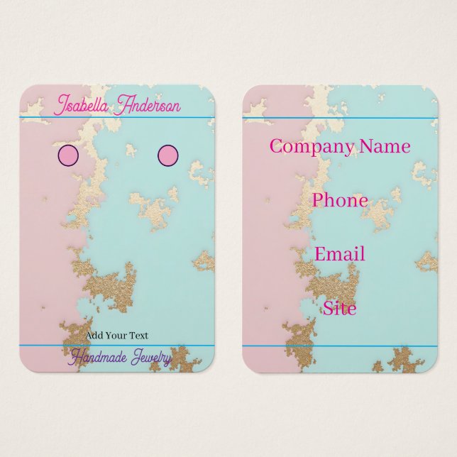 Colección de lujo rosa menta dorado popular (Anverso y reverso)