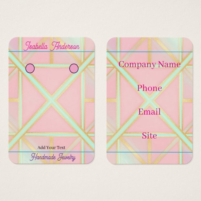 Colección de lujo trendy rosa rubor suave menta do (Anverso y reverso)