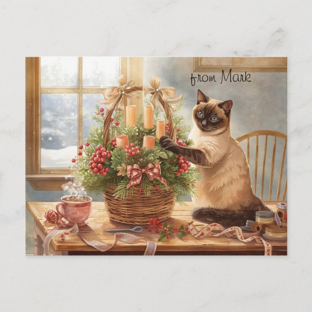 Colección de Navidad de Gato Acogedor de Florista  (Anverso)