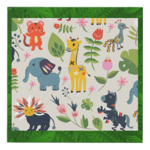 Colección de niños animales Personalizado arte en