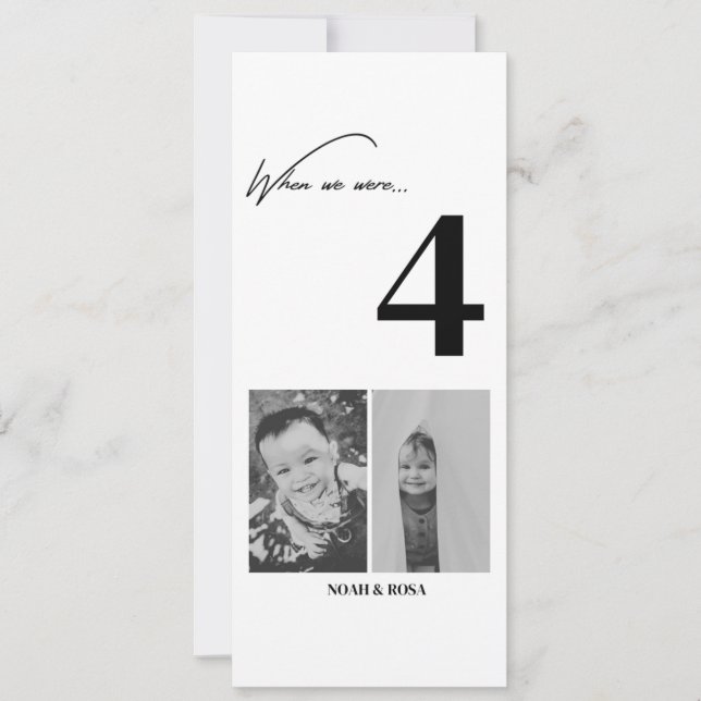 Colección de Números de Mesa para Bodas – Elegante (Anverso)
