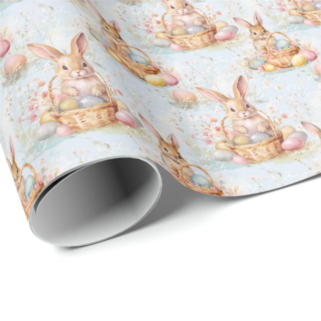 Colección de Papel de Regalo de Conejo de Pascua (Esquina del rollo)