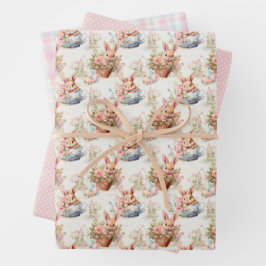 Colección de Papel de Regalo de Conejo de Pascua