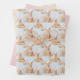 Colección de Papel de Regalo de Conejo de Pascua